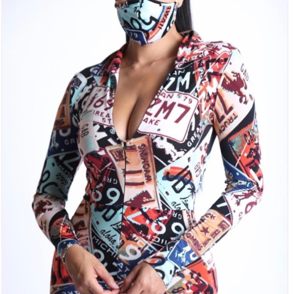 Jumpsuit with mask